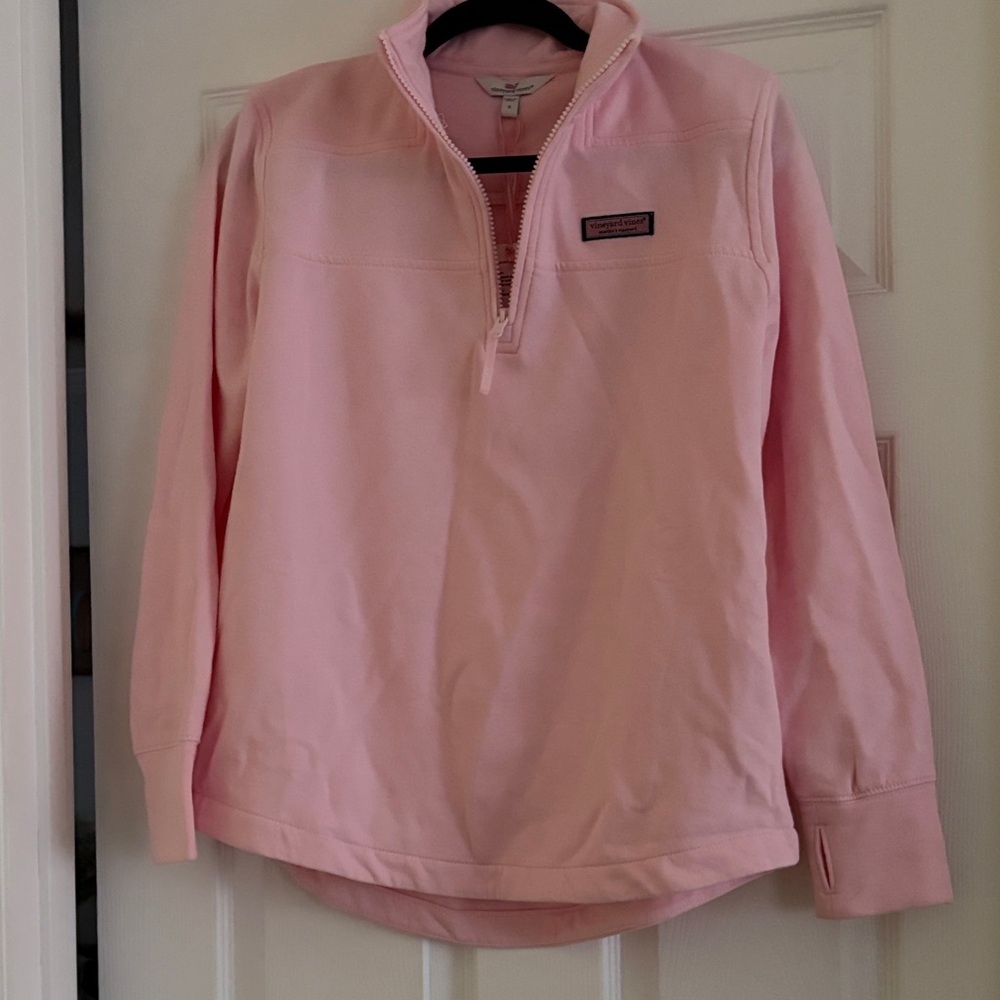 Vineyard Vines Pastel Pink Half-Zip Pullover
